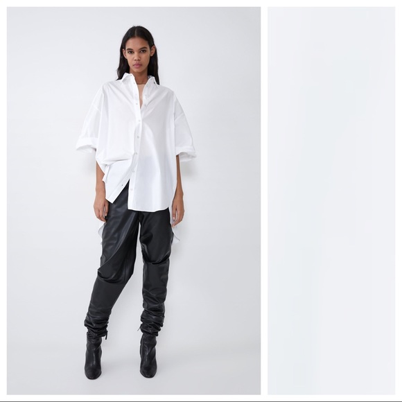 Zara white poplin top Clearance